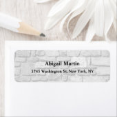 Elegante moderne steen muur grijs professional etiket (Insitu)