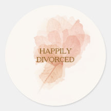 Elegante moderne sticker voor gelukkig gescheiden