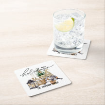 Elegante moderne stijl met script Waterverf Santa