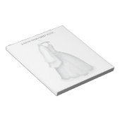 Elegante Moderne Stijlvolle Bruid-to-Be Mode Notitieblok (Schuin)