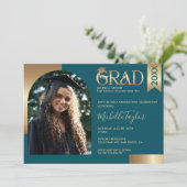 Elegante moderne stijlvolle foto middelbare school kaart (Staand voorkant)