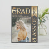 Elegante moderne stijlvolle foto middelbare school kaart (Staand voorkant)