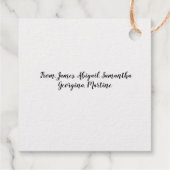 Elegante moderne stijlvolle gouden vrolijke kerstb bedankjes labels (Achterkant)