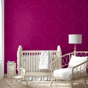 Elegante moderne stijlvolle Roze Sterrennacht Behang