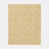 Elegante moderne stijlvolle trendy beige damast pa fleece deken (Voorkant)