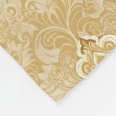 Elegante moderne stijlvolle trendy beige damast pa fleece deken (Hoek)