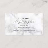 Elegante moderne stijlvolle zilveren schaar haarst visitekaartje (Achterkant)