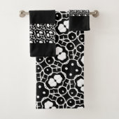 Elegante moderne stijlvolle zwart-witte badkamer B Bad Handdoek (Insitu)