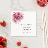 Elegante moderne stoffige Roos botanische bruiloft Servet (Insitu)