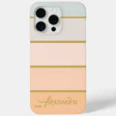 Elegante moderne strepen patroon gepersonaliseerde Case-Mate iPhone case (Achterkant)