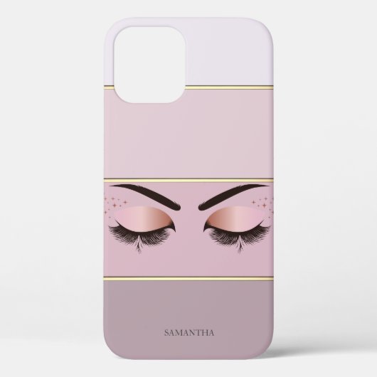 Elegante Moderne Strepen, Wimpers Case-Mate iPhone Case (Achterkant)
