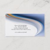 Elegante moderne stylist pastel blauw en wit visitekaartje (Achterkant)