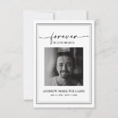 Elegante moderne sympathie geheugen dank u kaart (Voorkant)