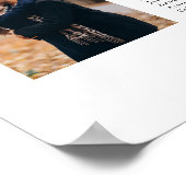 Elegante Moderne Tafelfoto Trouwstoel Grafiek Poster (Hoek)