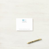 Elegante moderne tandarts tand logo aangepast post-it® notes (Op bureau)