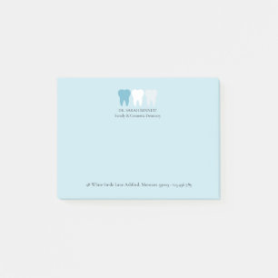 Elegante moderne tandarts tand logo aangepast post-it® notes