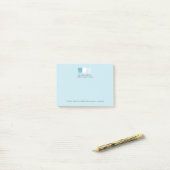 Elegante moderne tandarts tand logo aangepast post-it® notes (Op bureau)