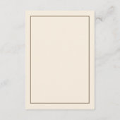 Elegante moderne taupe crème bruiloft details informatiekaartje (Achterkant)