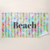 Elegante moderne tekst over kunstzinnige waterverf strandlaken (Voorkant)