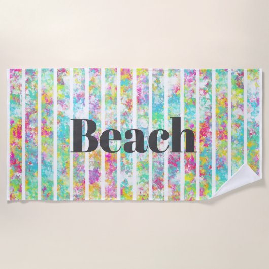 Elegante moderne tekst over kunstzinnige waterverf strandlaken (Voorkant)