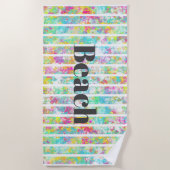 Elegante moderne tekst over kunstzinnige waterverf strandlaken (Voorkant)