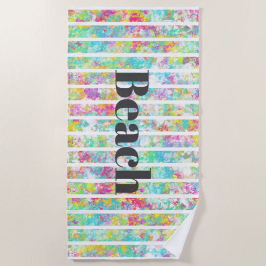 Elegante moderne tekst over kunstzinnige waterverf strandlaken (Voorkant)