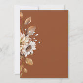 Elegante Moderne Terracotta Bloemige Boho Herfst B Kaart (Achterkant)