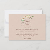 Elegante & Moderne Terracotta Bruiloft Bedankkaart (Voorkant)