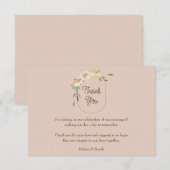 Elegante & Moderne Terracotta Bruiloft Bedankkaart (Voorkant / Achterkant)