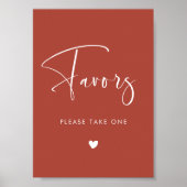 Elegante & Moderne Terracotta bruiloft Favors teke Poster (Voorkant)