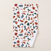 Elegante moderne Terrazzo Marmeren Patroon Badhand Bad Handdoek (Handdoek)