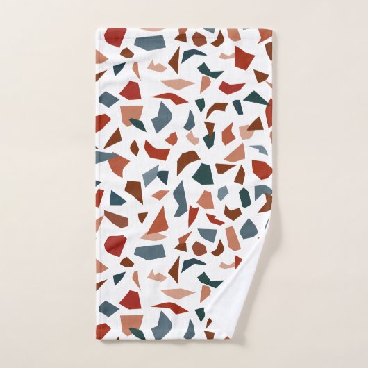 Elegante moderne Terrazzo Marmeren Patroon Badhand Bad Handdoek (Handdoek)