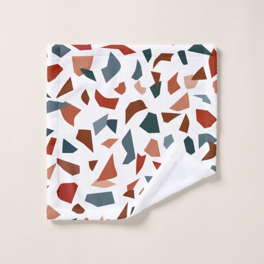 Elegante moderne Terrazzo Marmeren Patroon Badhand Bad Handdoek (Wasdoekje)