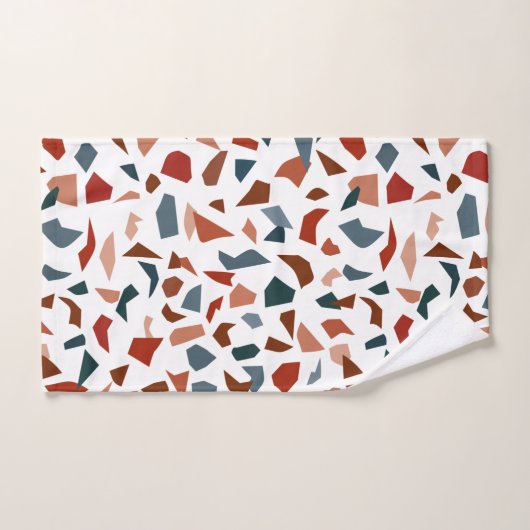 Elegante moderne Terrazzo Marmeren Patroon Badhand Bad Handdoek (Handdoek)