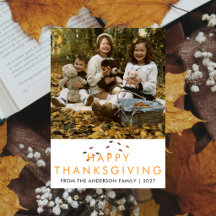 Elegante moderne Thanksgiving familie foto herfst