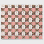 Elegante moderne traditionele rode boog foto Kerst Cadeaupapier (Vlak)