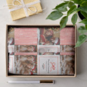 Elegante moderne traditionele rode boog foto Kerst Tissuepapier (Geschenk)