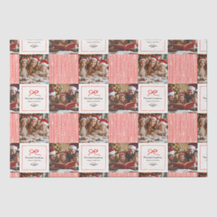 Elegante moderne traditionele rode boog foto Kerst Tissuepapier