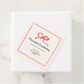 Elegante moderne traditionele rode boog Kerstmis Bedankjes Labels (In situ)