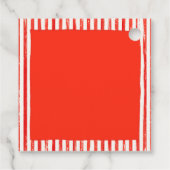 Elegante moderne traditionele rode boog Kerstmis Bedankjes Labels (Achterkant)