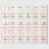 Elegante moderne traditionele rode boog Kerstmis Cadeaupapier (Vlak)