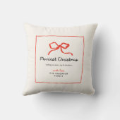 Elegante moderne traditionele rode boog Kerstmis Kussen (Achterkant)