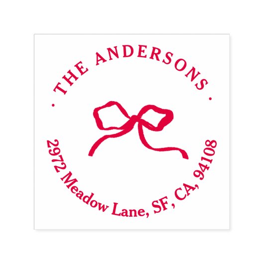 Elegante moderne traditionele rode boog Kerstmis Zelfinktende Stempel (Design)