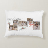 Elegante moderne traditionele rode boog multi foto accent kussen (Achterkant)