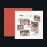 Elegante moderne traditionele rode boog multi foto feestdagenkaart<br><div class="desc">Elegante moderne traditionele rode boog multi script en serif typografie Vrolijk kerstfoto Vakantie kaart.</div>