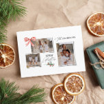 Elegante moderne traditionele rode boog multi foto feestdagenkaart<br><div class="desc">Elegante moderne traditionele rode boog multi script en serif typografie Vrolijk kerstfoto Vakantie kaart.</div>