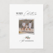 Elegante moderne traditionele rode boog multi foto feestdagenkaart (Voorkant)