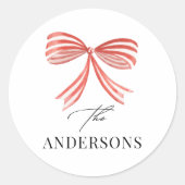 Elegante moderne traditionele rode boog multi foto ronde sticker (Voorkant)