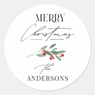 Elegante moderne traditionele rode boog multi foto ronde sticker