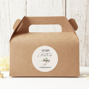 Elegante moderne traditionele rode boog multi foto ronde sticker